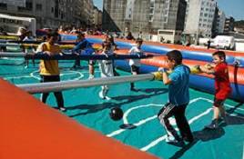 Human Table Football in Barcelona Human Table Football in Barcelona
